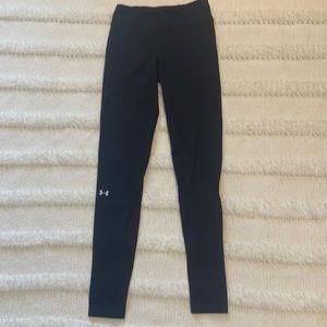 Under armour leggings black high rise nylon ankle quick dry pocket womens size S